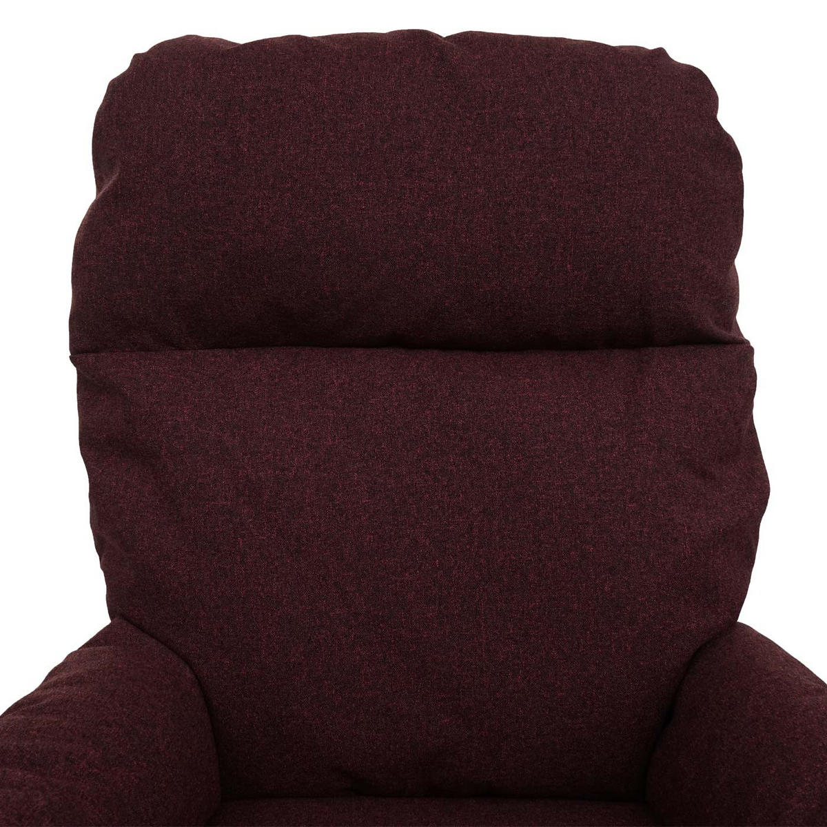 RELAXSESSEL + HOCKER Bordeaux - Bordeaux, Textil (72/101/73cm) - MCW