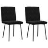 ESSZIMMERSTÜHLE 2 Stk. Schwarz Samt 45*54*83cm - Schwarz, Metall (45/83/54cm) - ZMH