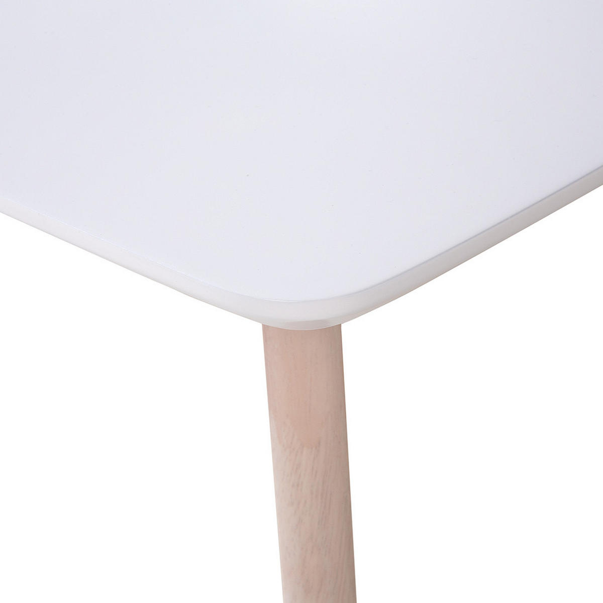 ESSTISCH 150/90/75 cm Weiß, Hellbraun Rechteckig Santos - Weiß, Holzwerkstoff (150/90/75cm) - Beliani