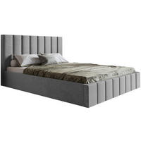 BETT Grau SIM 10 120x200 cm - Schwarz/Grau, Kunststoff/Textil (120/200cm) - Sepro Meble