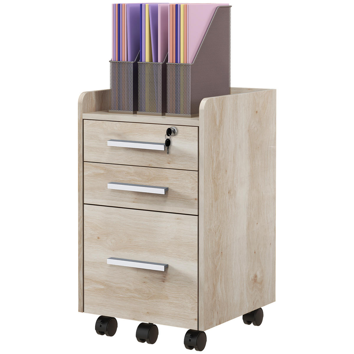 ROLLCONTAINER DE-14428 Beige - Beige, Holzwerkstoff (40/65/39cm) - ComfortXL