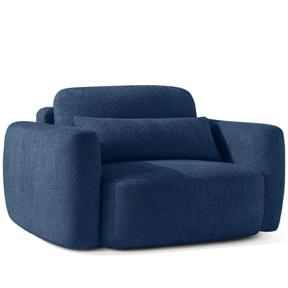 SESSEL ELOSA - Dunkelblau, Holz/Textil (145/85/115cm) - KONSIMO®