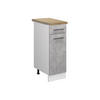 KÜCHENUNTERSCHRANK R-Line Beton 30 cm, AP Eiche - Schieferfarben/Weiß, Holzwerkstoff (30/81.6/60cm) - Vicco