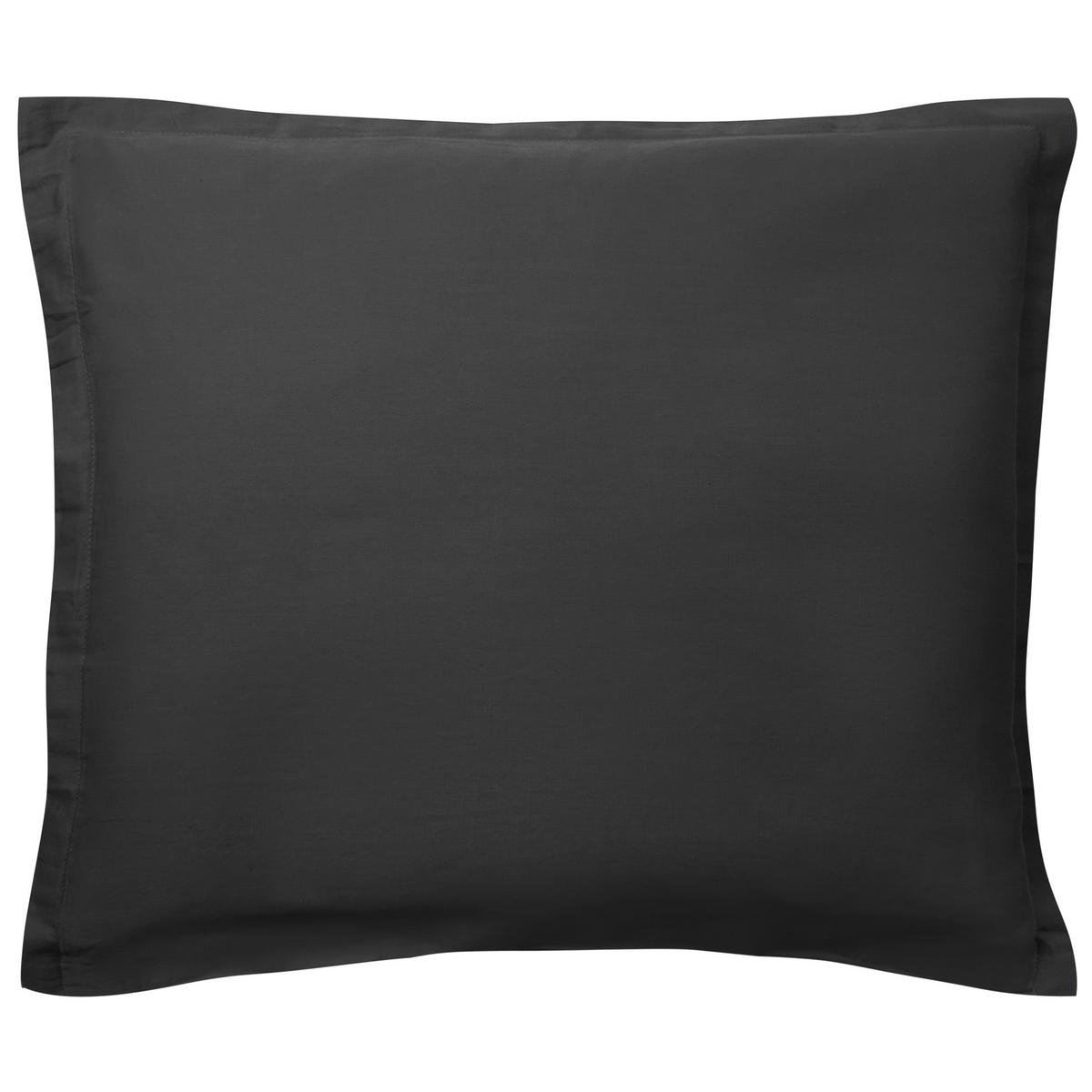 BETTWÄSCHE-SET 150/200 cm Baumwollsatin Schwarz Parkrose - Schwarz, Textil (150/200cm) - Beliani