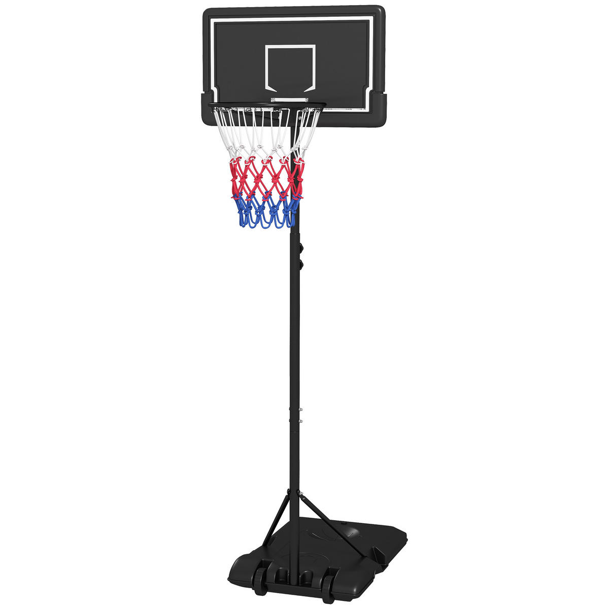 BASKETBALLKORB DE-18520 höhenverstellbar 182-213 cm Schwarz - Schwarz, Metall (55/74cm) - ComfortXL