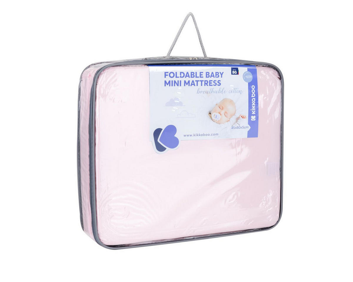 KLAPPMATRATZE Dream Big 80 x 45 x 5 cm rosa Dream Big 80 x 45 x 5 cm, Bezug abnehmbar - Rosa, Textil - Kikka boo
