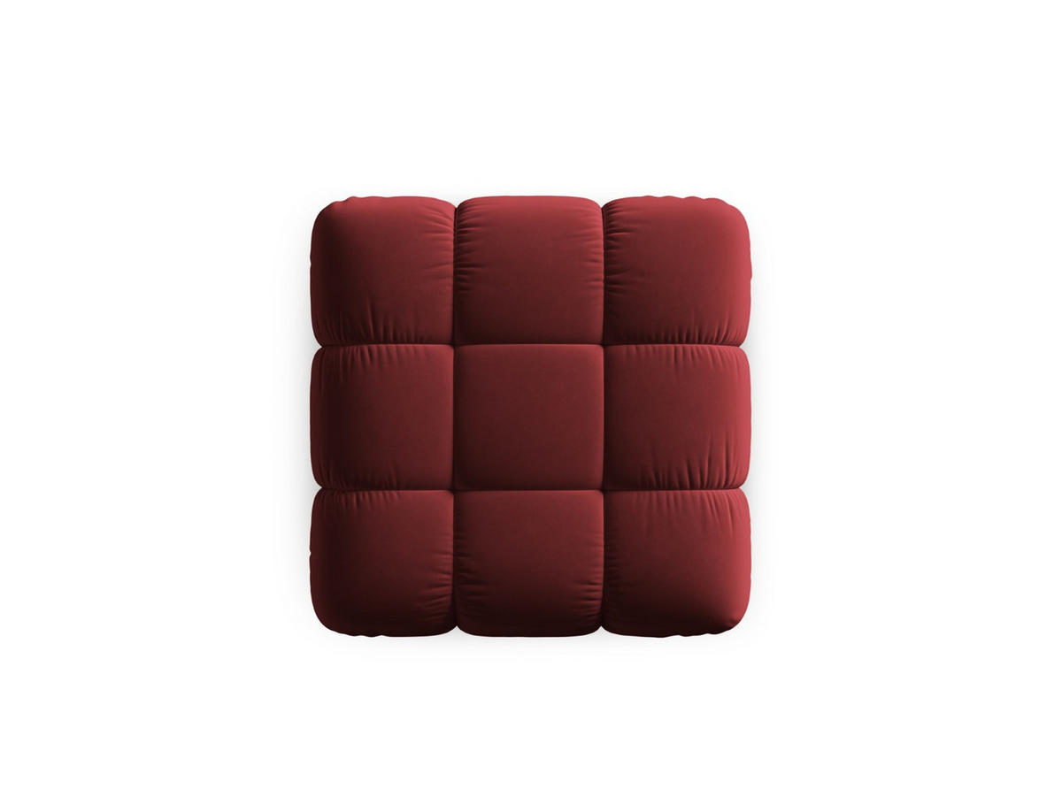 POUF Bellis aus Samt dunkelrot - Dunkelrot, Textil (94/39/94cm) - Micadoni