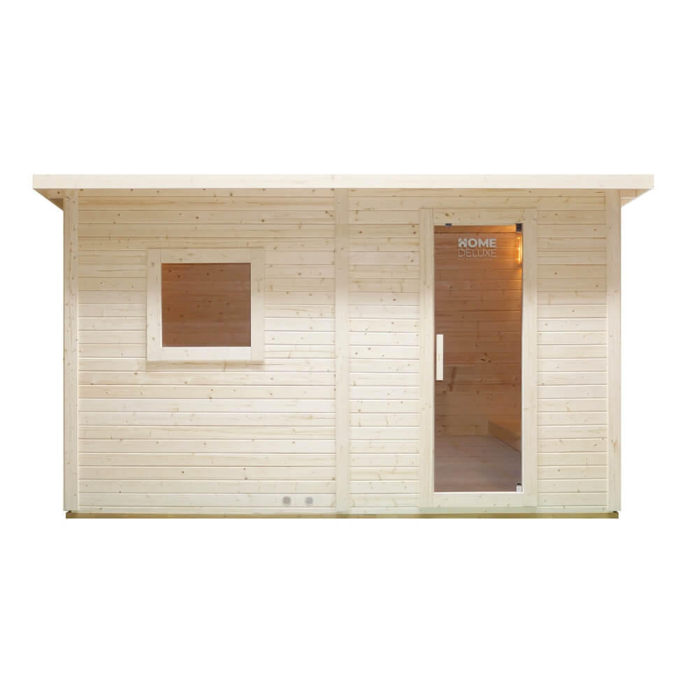 SAUNAHAUS TALO XL - XL - Braun, Holz (400/220/217cm) - Home Deluxe