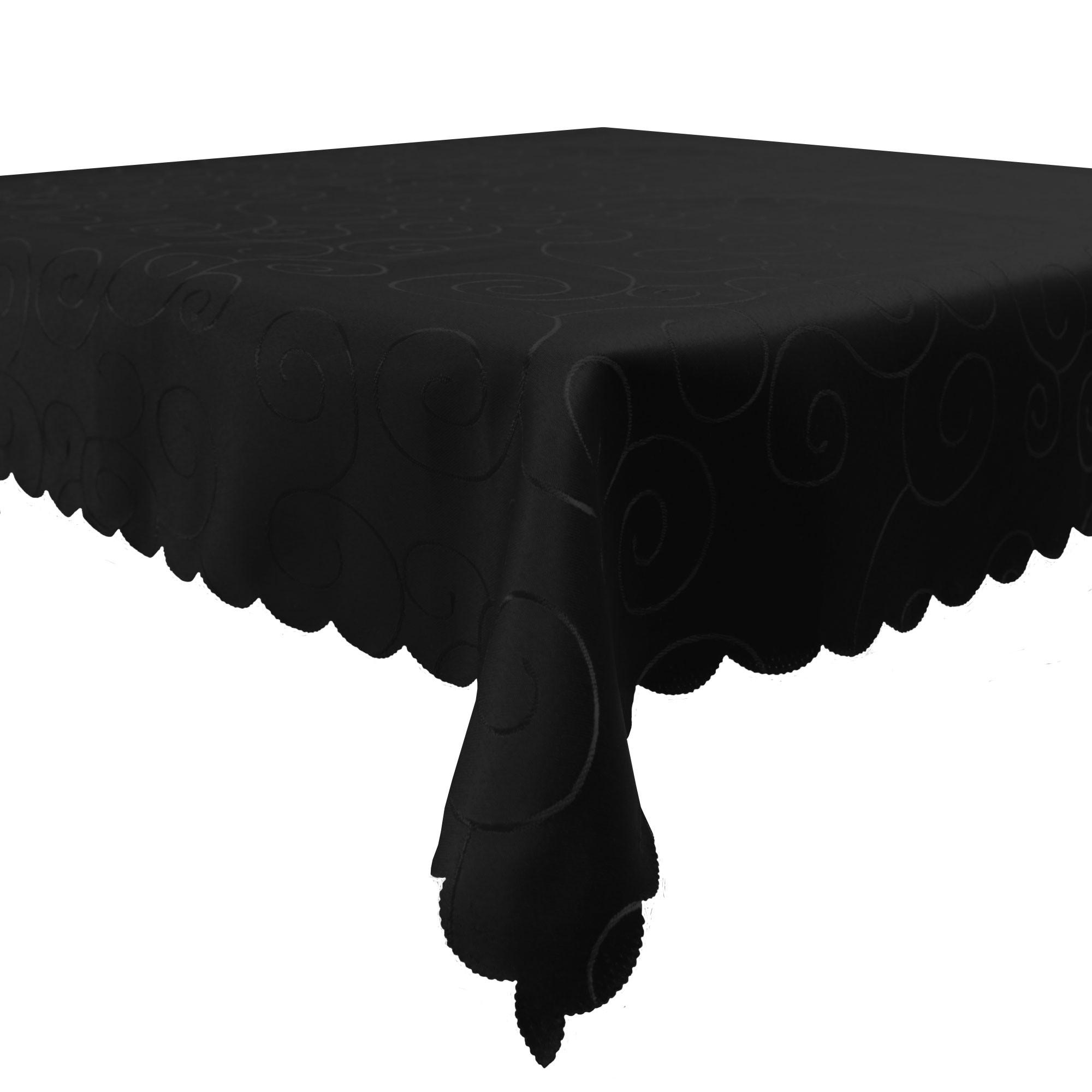 TISCHDECKE 135/200 cm Ornamente Schwarz - Schwarz, Textil (135/200cm) - TiborTex
