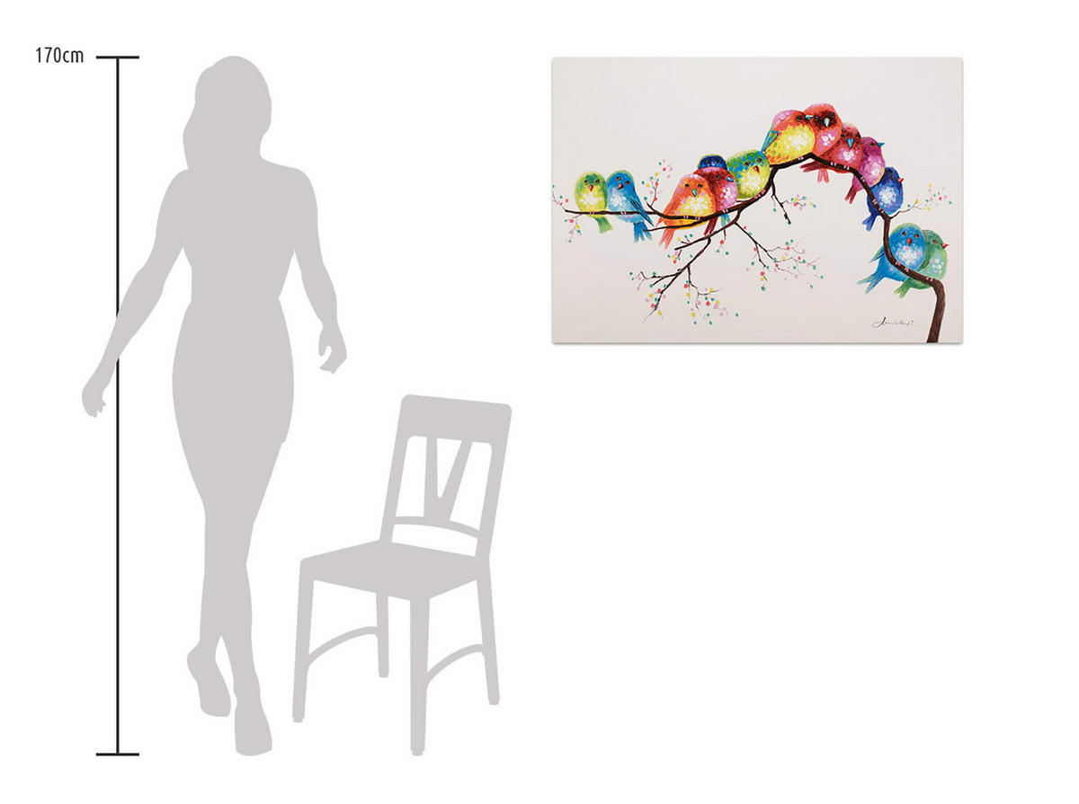 ÖLGEMÄLDE 100/70 cm - Multicolor, Holz/Textil (1.78/70cm) - KUNSTLOFT