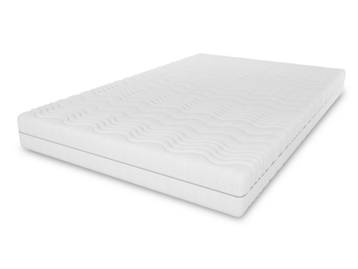 MATRATZENTOPPER Massage 160x200 cm, H3 profiliert, 5 cm hoch, Weiß - Weiß, Kunststoff (160/200cm) - Marpur