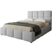 POLSTERBETT Nostro mit Bettkasten 180x200 cm hellgrau - Hellgrau/Schwarz, Textil (180/200cm) - Beautysofa