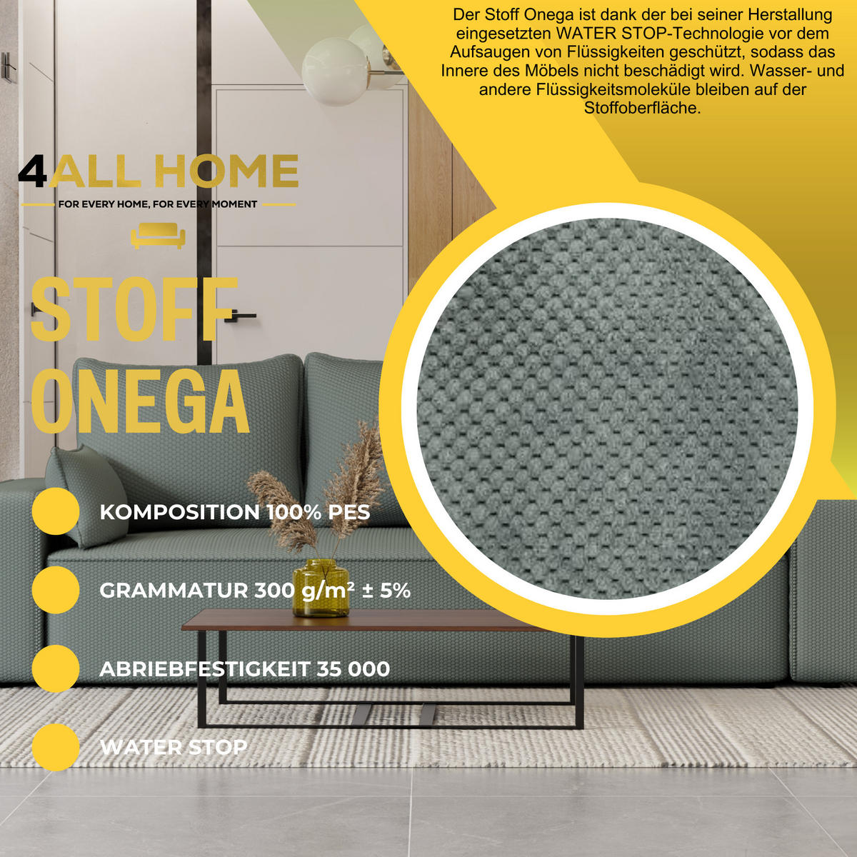 SOFA Vens mit Bettkasten und Schlaffunktion, Cordstoff - Grau, Holzwerkstoff (242/85/95cm)