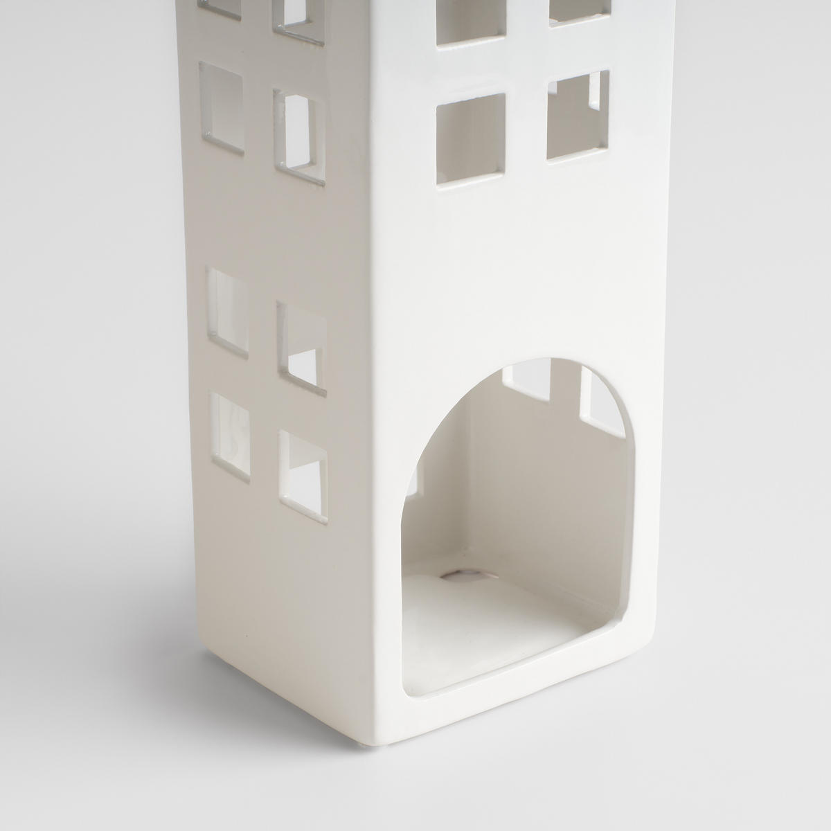 KERZENSTÄNDER Snowbound, Weiß, 40x12,5x15 cm, Dekorative Weihnachtsdeko - Weiß, Keramik (12.5/40/15cm) - home&you