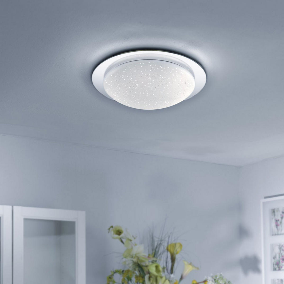 LED DECKENLEUCHTE Stahl Weiß Kunststoff Rund - Weiß, Metall (30/30/9.5cm)