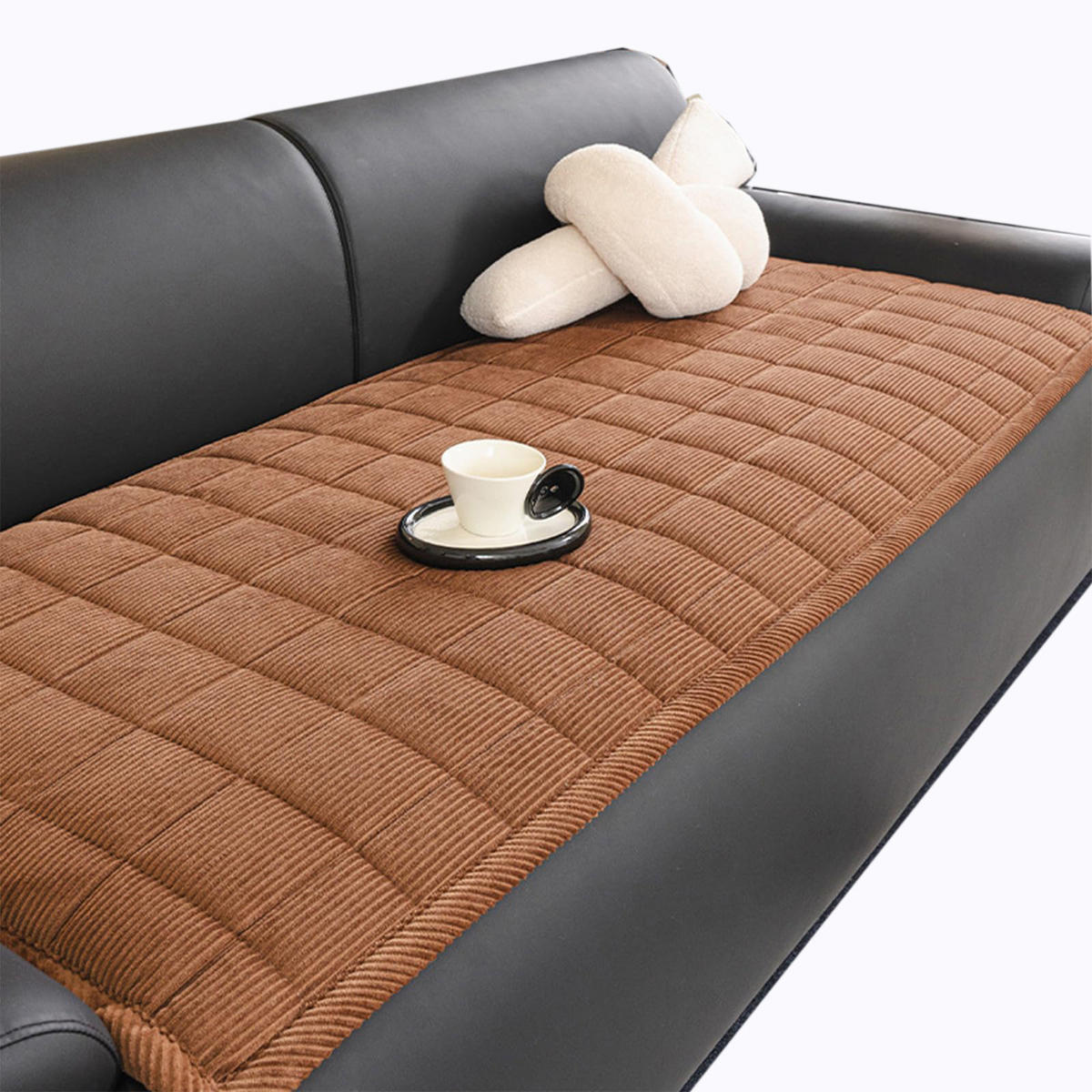 SOFAÜBERWURF braun 1 Stück Cord - Braun, Textil (70/2/180cm) - Kaket