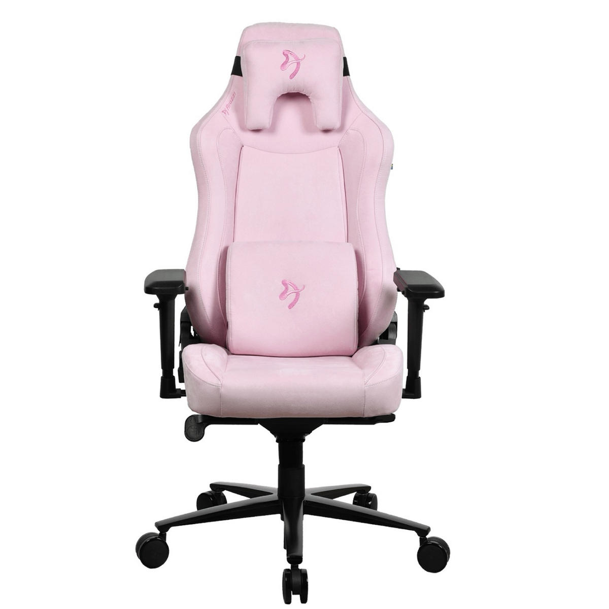 GAMINGSTUHL Vernazza Supersoft™ Stoff Rosa - Pink/Schwarz, Textil/Metall (68/135/50cm) - Arozzi