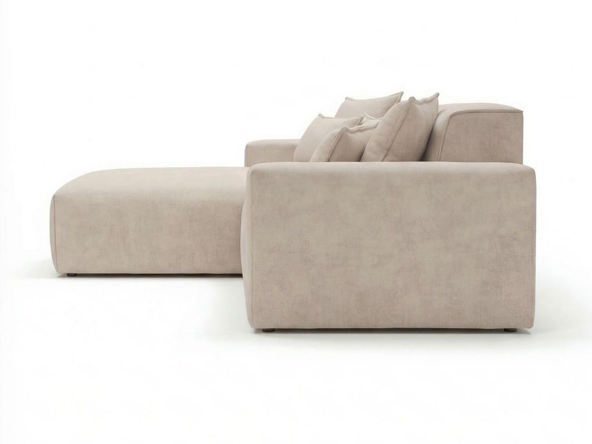 ECKSOFA Leni Beige Links - Beige, Holz/Textil (265/180cm) - Graingold