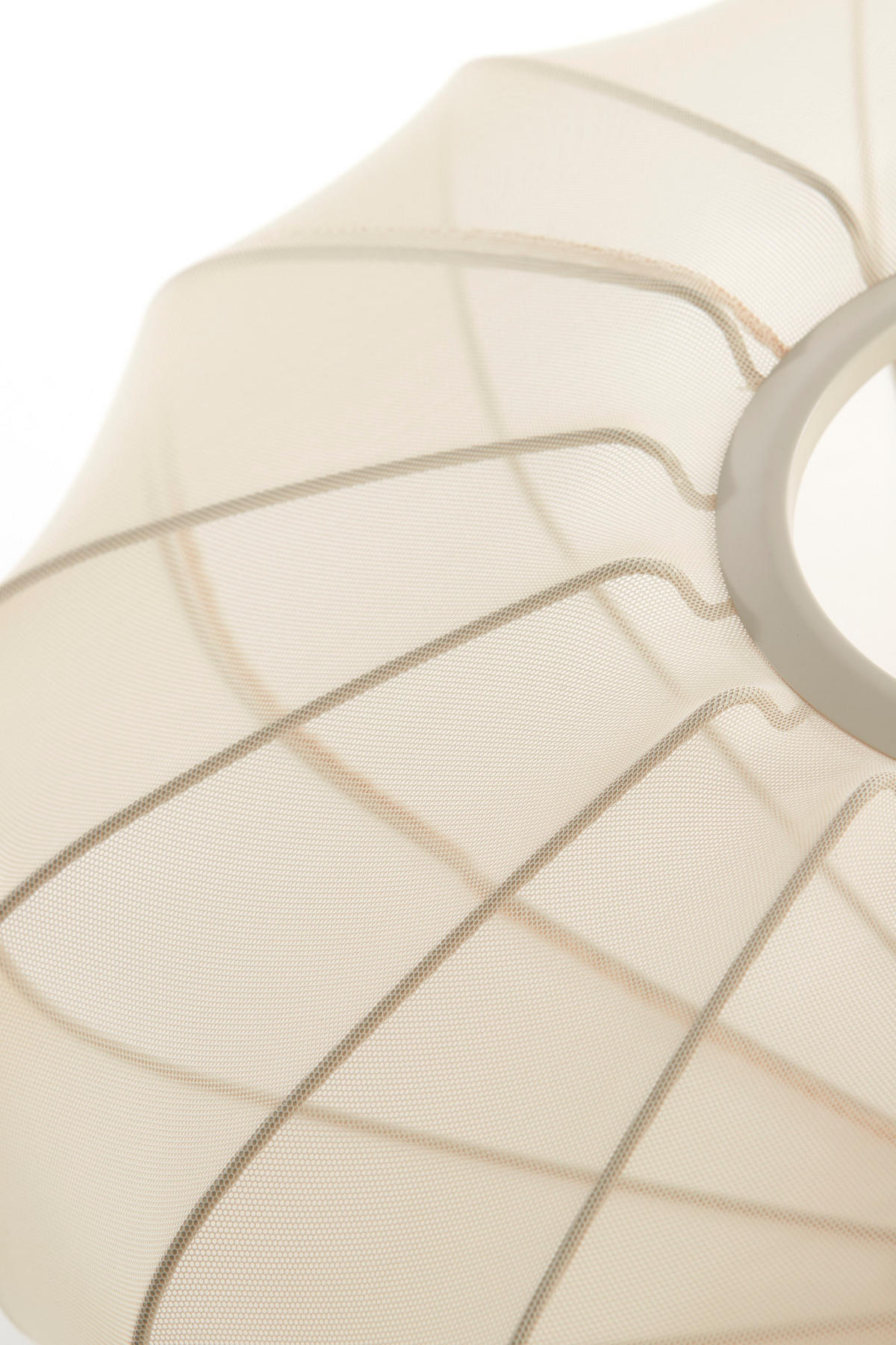 DECKENLEUCHTE Plumalia Braun Ø50/24 cm - Beige, Textil (50/50/24cm) - Light & Living