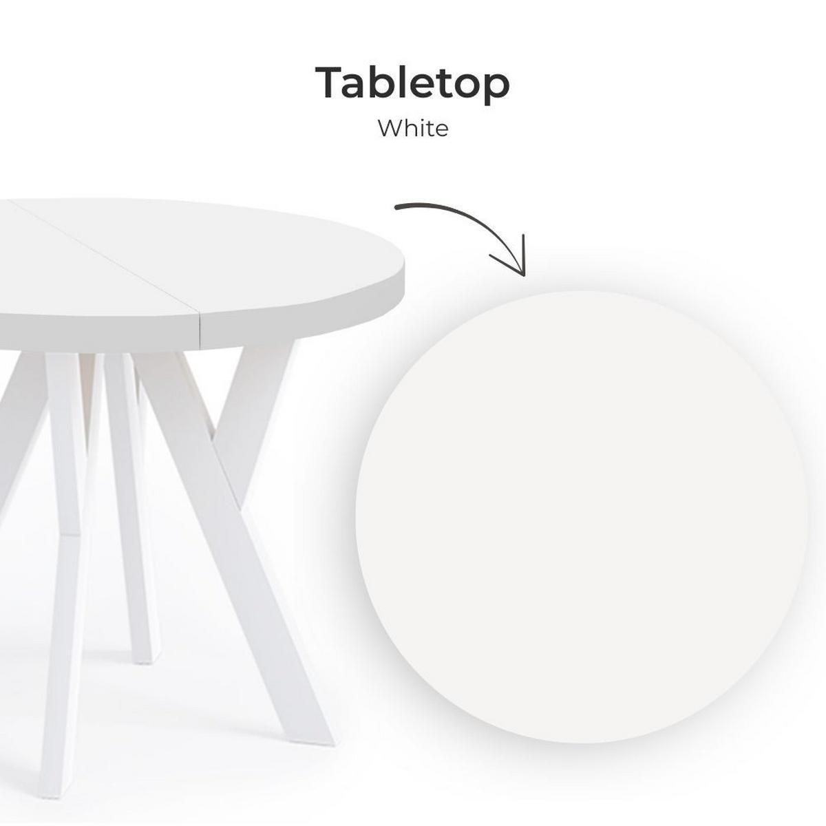 ESSTISCH Runder Ausziehbarer PERO 90/190, Weiß - Weiß, Holz (190/90/77cm) - Dekori_Interiors