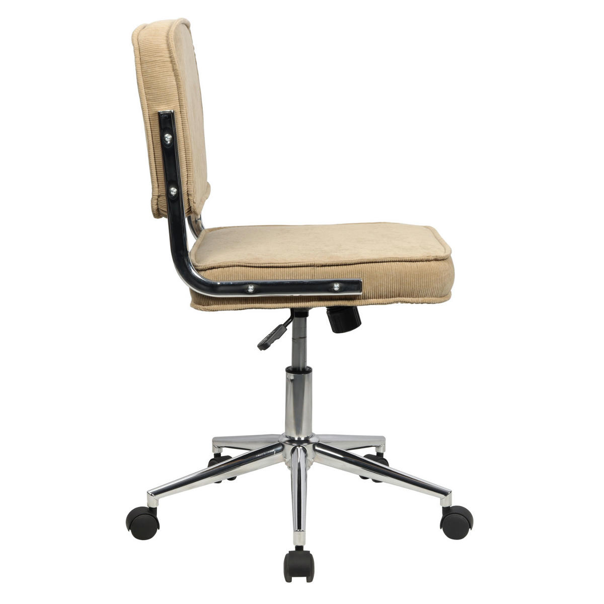 BÜROSTUHL Liv Schreibtischstuhl höhenverstellbar mit Rollen Taupe - Beige, Textil (48/94/47cm) - SVITA