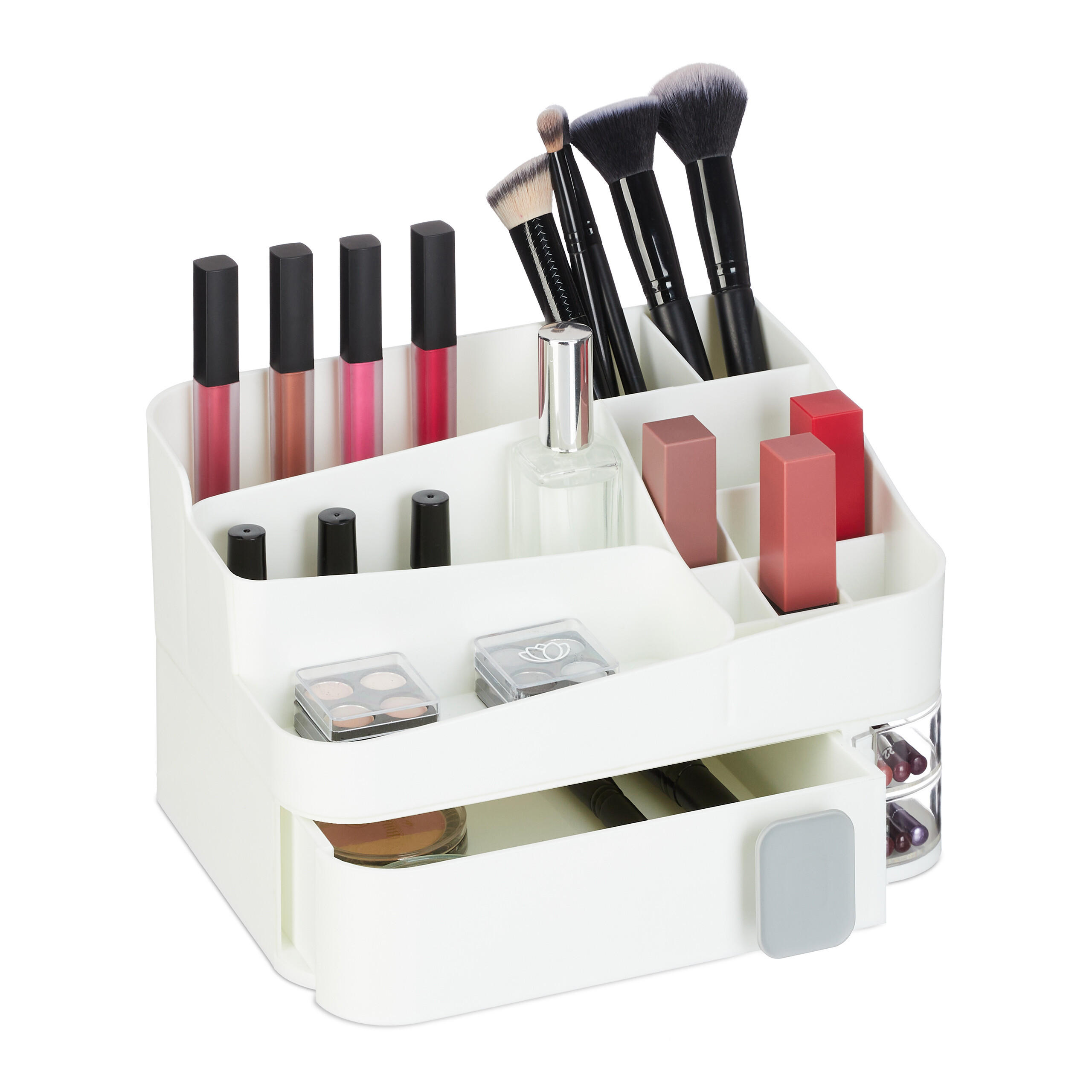 ORGANIZATOR Alb plastic cu sertar 18 compartimente