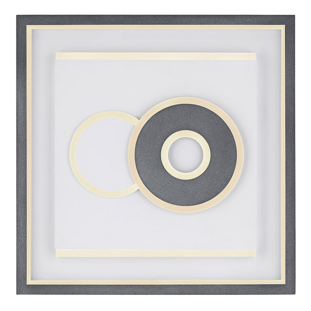 LED DECKENLEUCHTE SUNDI Weiß Metall - Weiß, Metall (54/54/10cm) - Globo Lighting