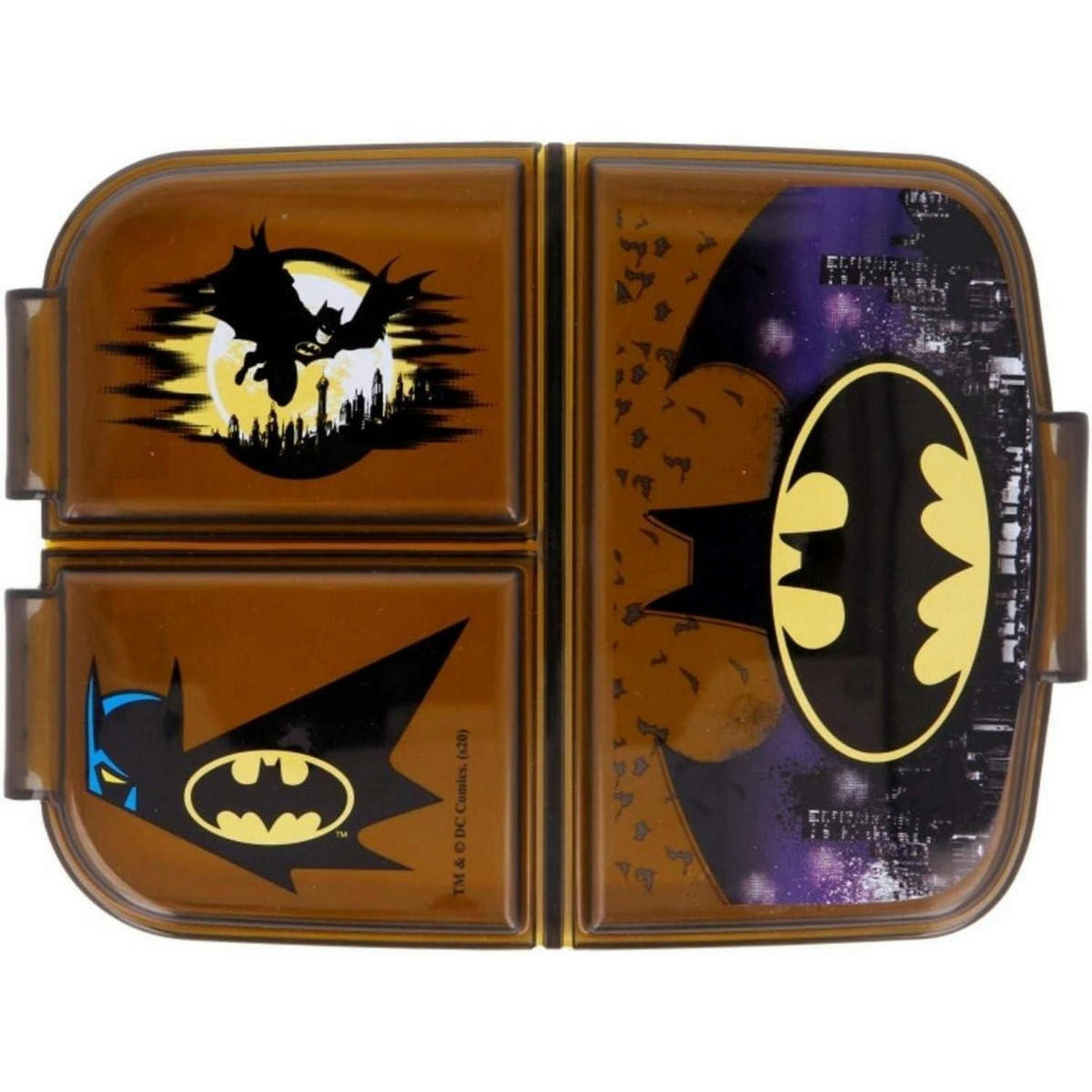 BROTDOSE mit Fächern Batman 18 cm - Multicolor, Kunststoff (14/7/18cm)
