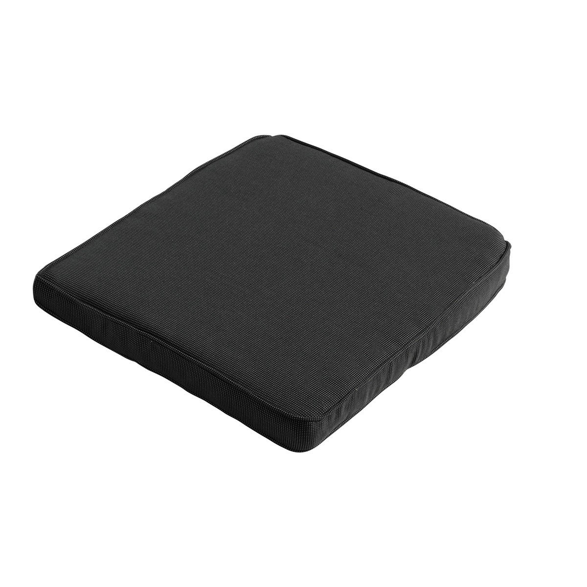 SITZKISSEN Rippe 48/48 cm 4er-Set - Schwarz, Textil (48/5/48cm) - Madison