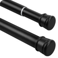 VORHANGSTANGE, Schwarz - Schwarz, Metall (2/120cm) - KRUMAD