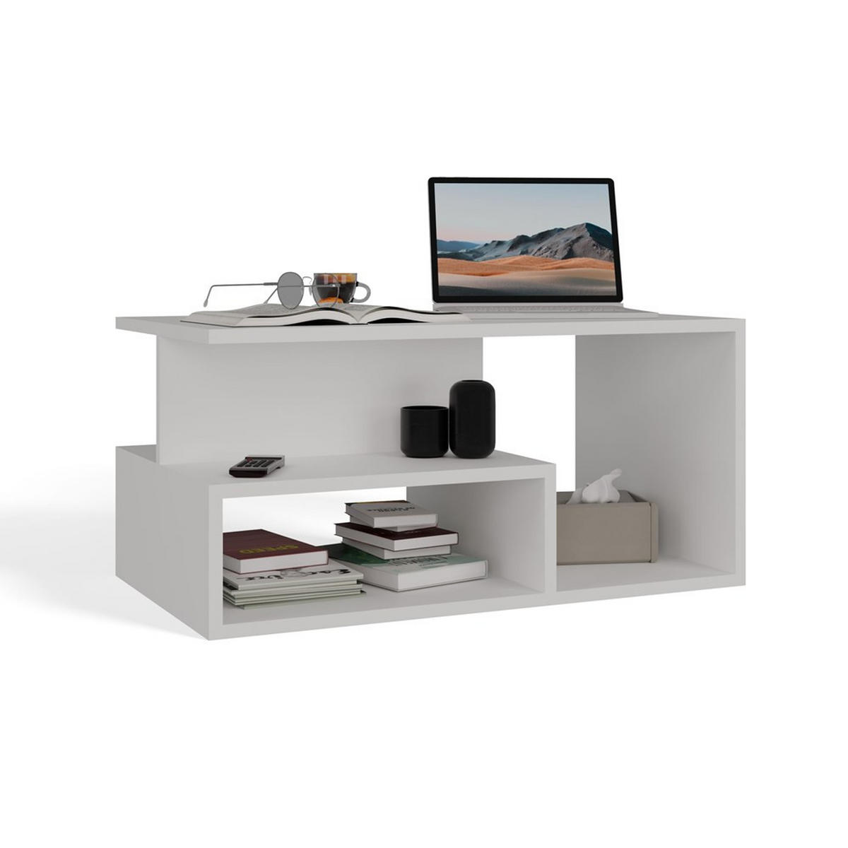 KONZOLOVÝ STOLÍK Biela 90/43/51 - biela, kompozitné drevo (51/90/43cm) - RAUMHIRSCH FURNITURE