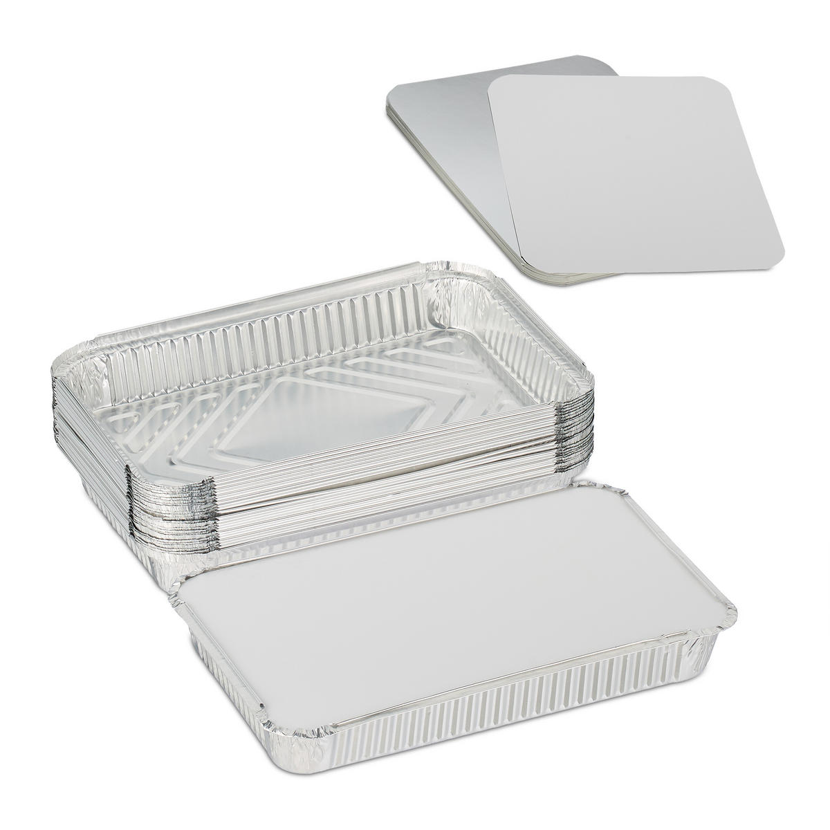 25XALUSCHALE - Silberfarben, Papier/Metall (21/31.5/4.5cm) - Relaxdays