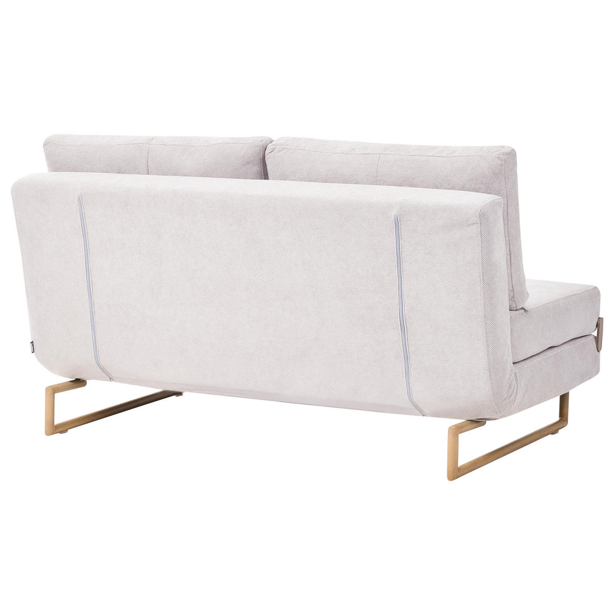 SCHLAFSOFA 3-Sitzer Stoff Cremeweiß Jerslev - Hellbraun/Weiß, Textil (150/87/84cm) - Beliani