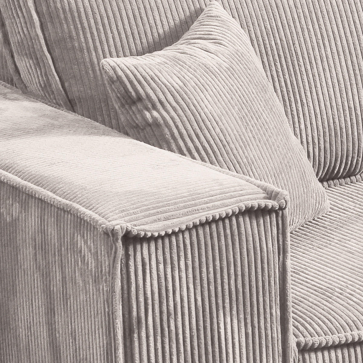 SOFA Isaac 4 Sitzplätze Gebrochenes Weiß - Weiß, Holzwerkstoff (255/85/105cm) - Petits-meubles