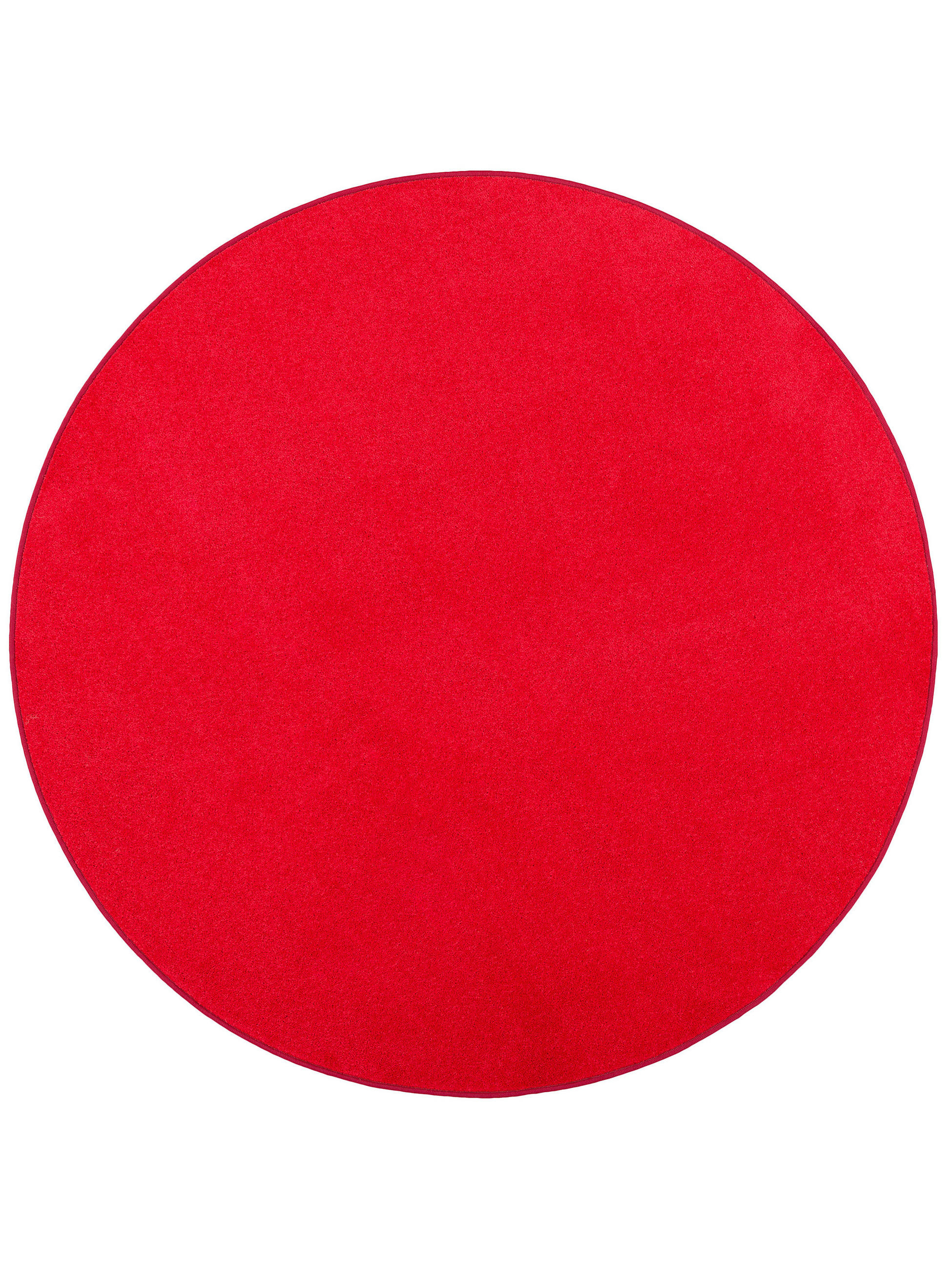 TREND VELOURS TEPPICH JOY RUND - Kirschrot, Textil (200/200cm) - Snapstyle