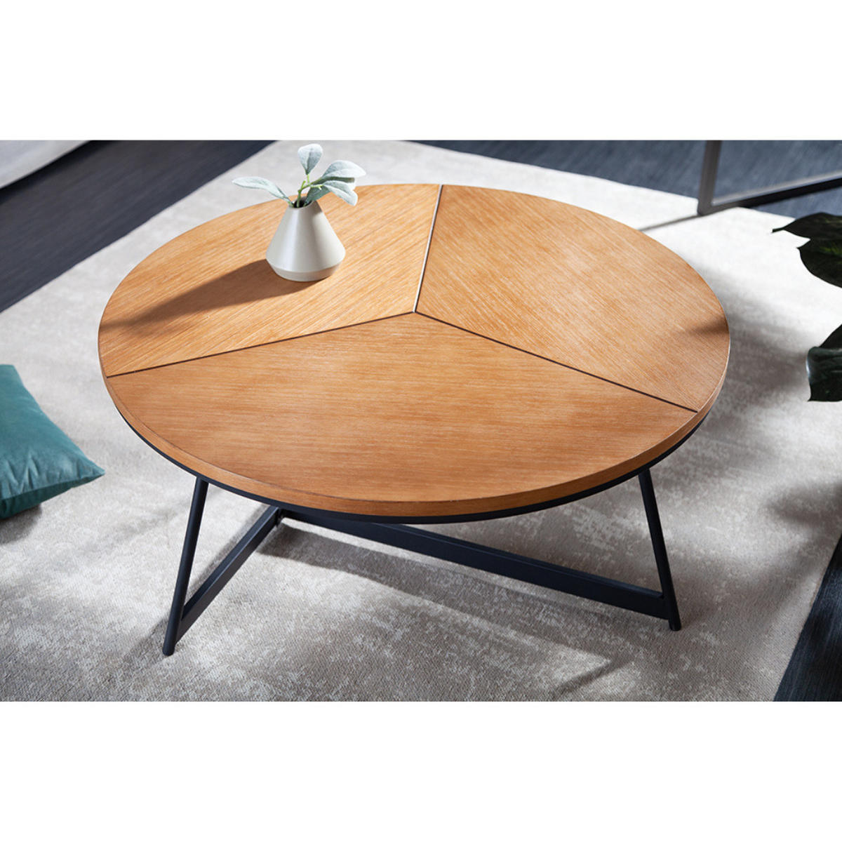 COUCHTISCH OAK ELEGANCE Eiche 80 cm - Braun, Holz (80/80/42cm) - riess-ambiente