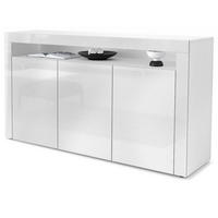 SIDEBOARD Valencia Weiß Hochglanz / Weiß Hochglanz - Weiß Hochglanz, Holzwerkstoff (155/92/40cm) - Vladon