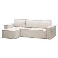 ECKSOFA Agi Beige 60 cm - Beige, Textil (244/60cm)