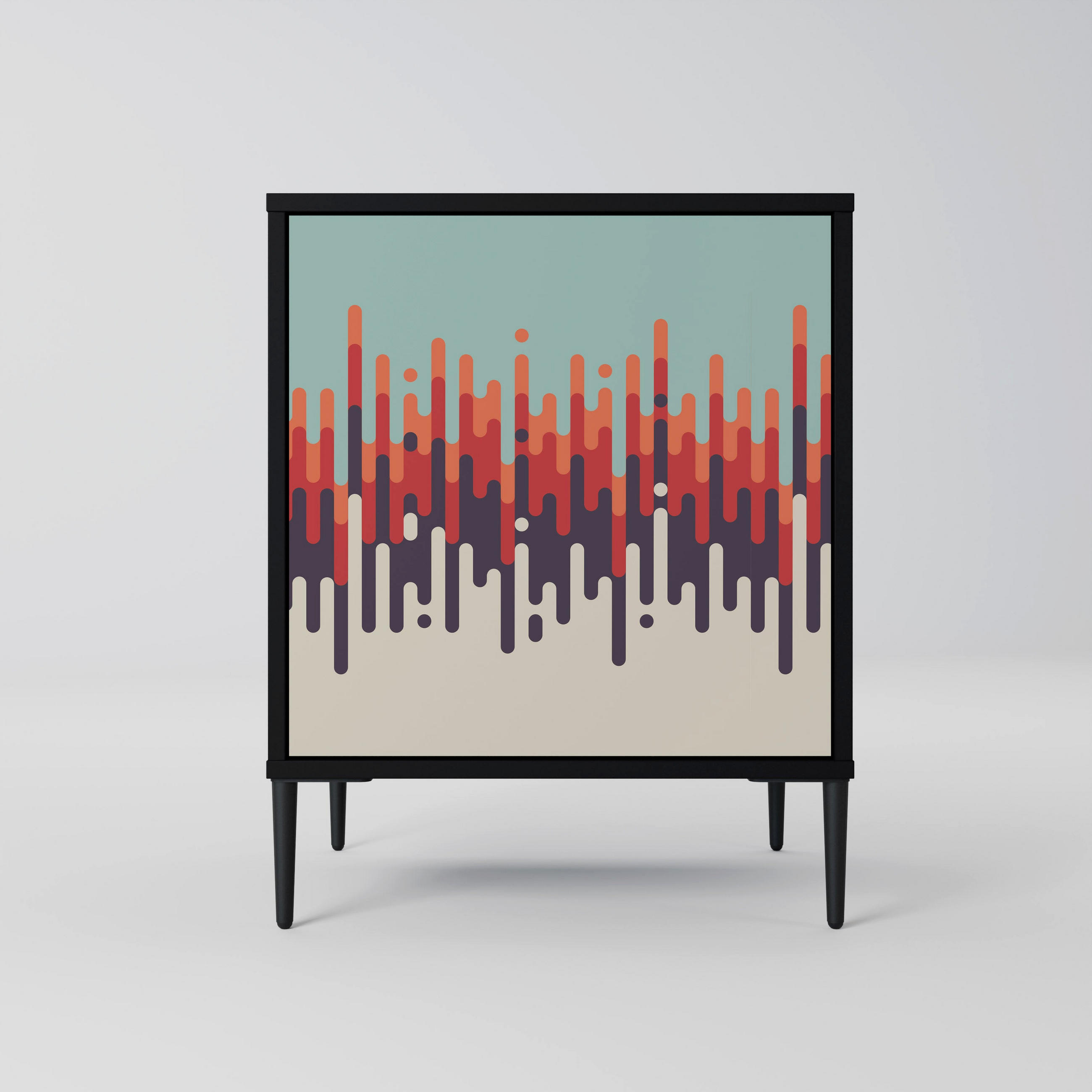 SpaceRebels Sideboard Schwarz 57.5x72.5x42 cm