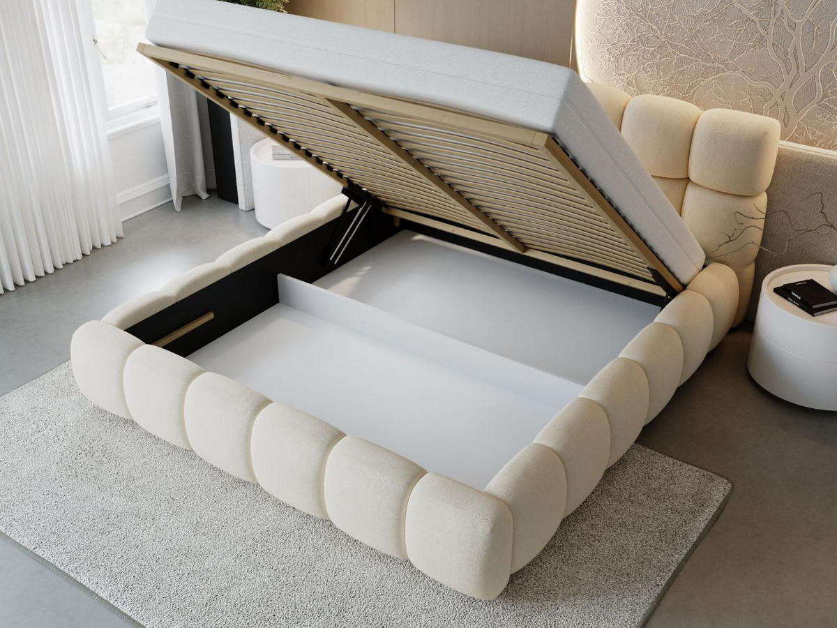 POLSTERBETT Modo 160x200 Beige - Beige, Textil (160/200cm) - Graingold