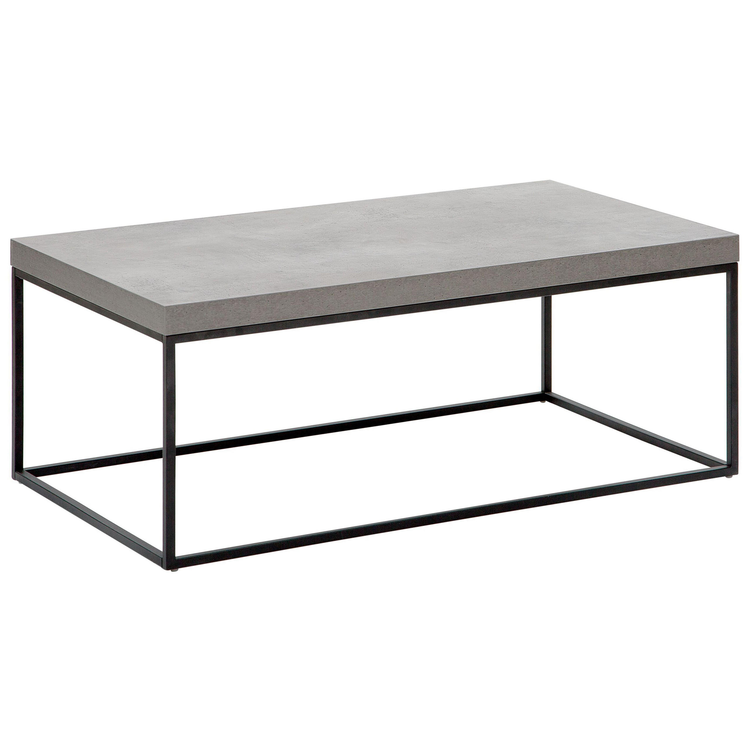 COUCHTISCH Betonoptik/schwarz 100/60/40 cm Delano - Schwarz/Grau, Holzwerkstoff (60/100/40cm) - Beliani