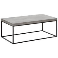 COUCHTISCH Betonoptik/schwarz 100/60/40 cm Delano - Schwarz/Grau, Holzwerkstoff (60/100/40cm) - Beliani