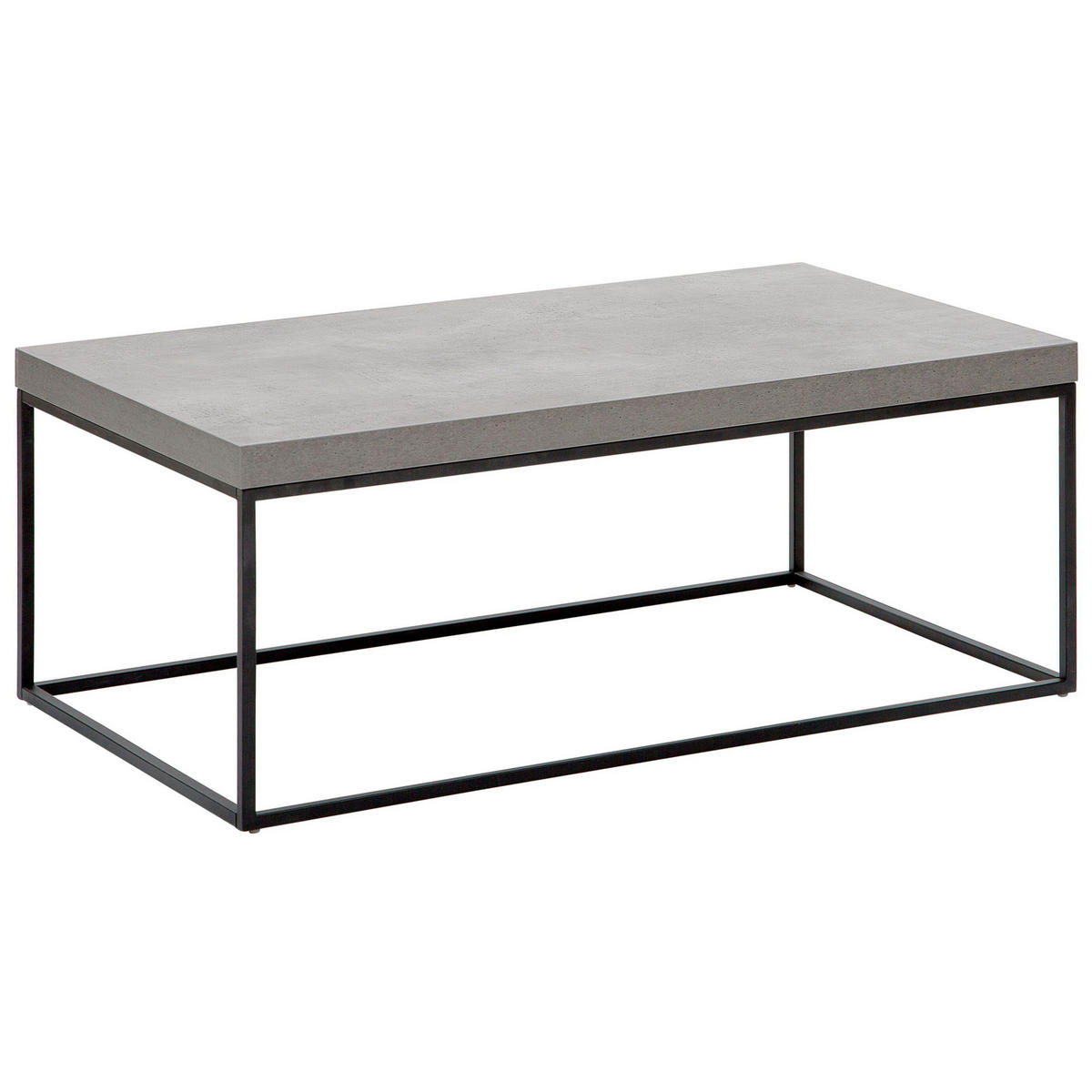 COUCHTISCH Betonoptik/schwarz 100/60/40 cm Delano - Schwarz/Grau, Holzwerkstoff (60/100/40cm) - Beliani
