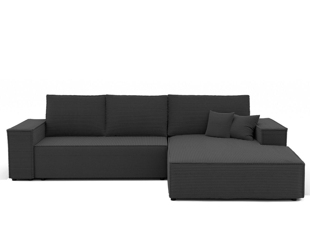 ECKSOFA NOVA mit Schlaffunktion und Bettkasten Anthrazit - Anthrazit, Holzwerkstoff/Kunststoff (250/90cm) - Idohome