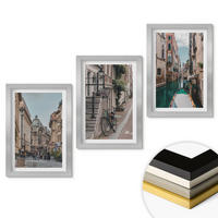 WANDBILDER 3er Set - 20x30 cm Silberner Rahmen - Venedigs Wasserstraßen - Silberfarben, Kunststoff (20/30cm) - ArtPrintCave