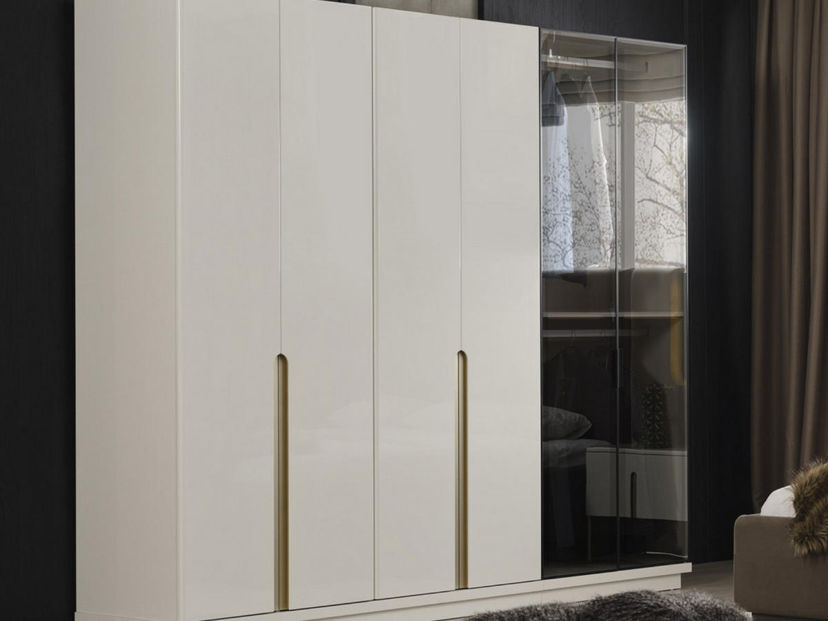 KLEIDERSCHRANK Pedro 2 trg. - Beige, Holzwerkstoff (86/219/56cm)
