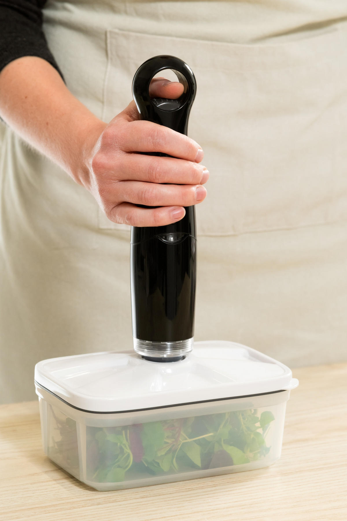 VAKUUMBEHÄLTER 2er-Set - Weiß, Kunststoff (21/10/15cm)