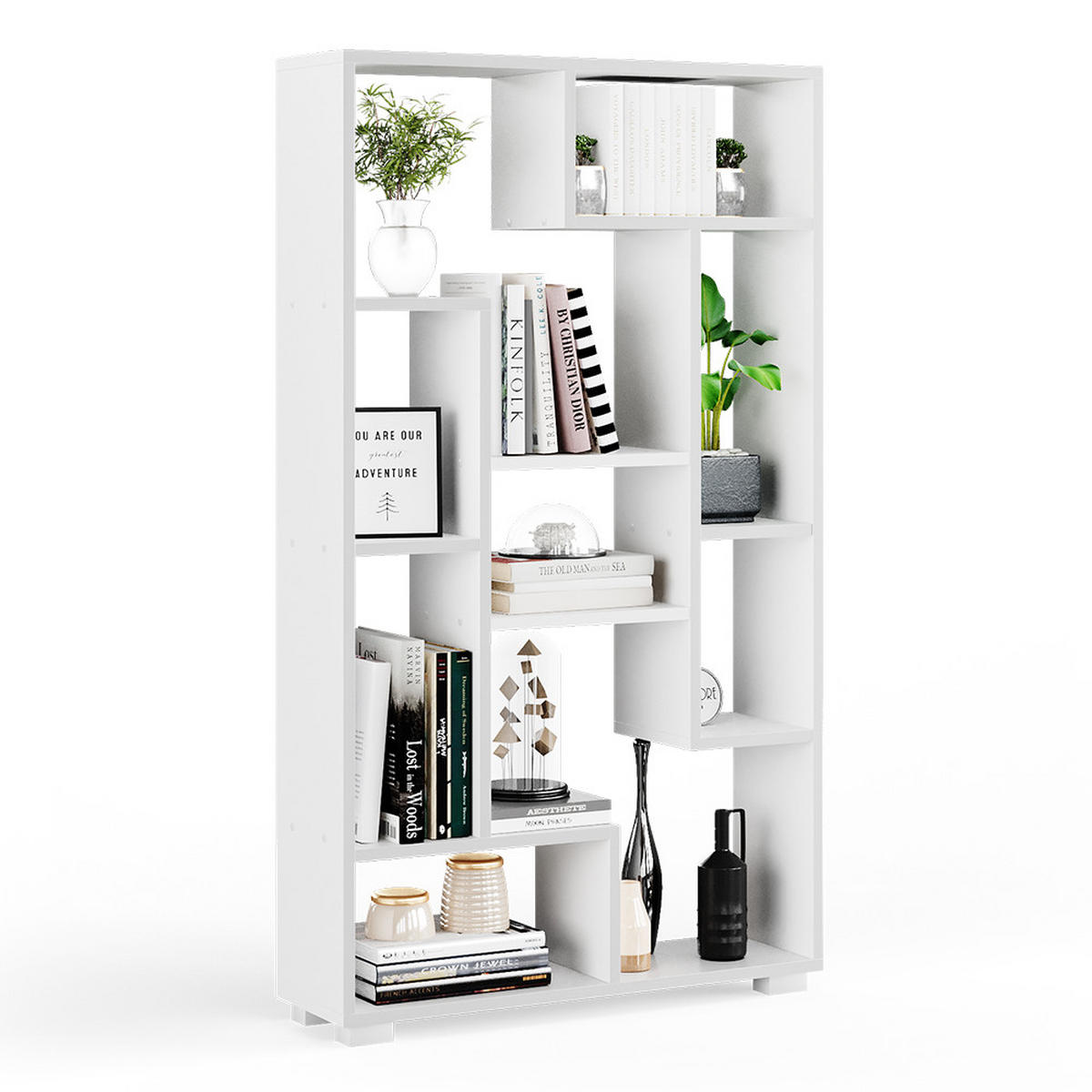 RAUMTEILER Domus Weiß 70.2 x 120 cm 9 Fächer - Weiß, Holzwerkstoff (70.2/120/20.1cm) - Vicco
