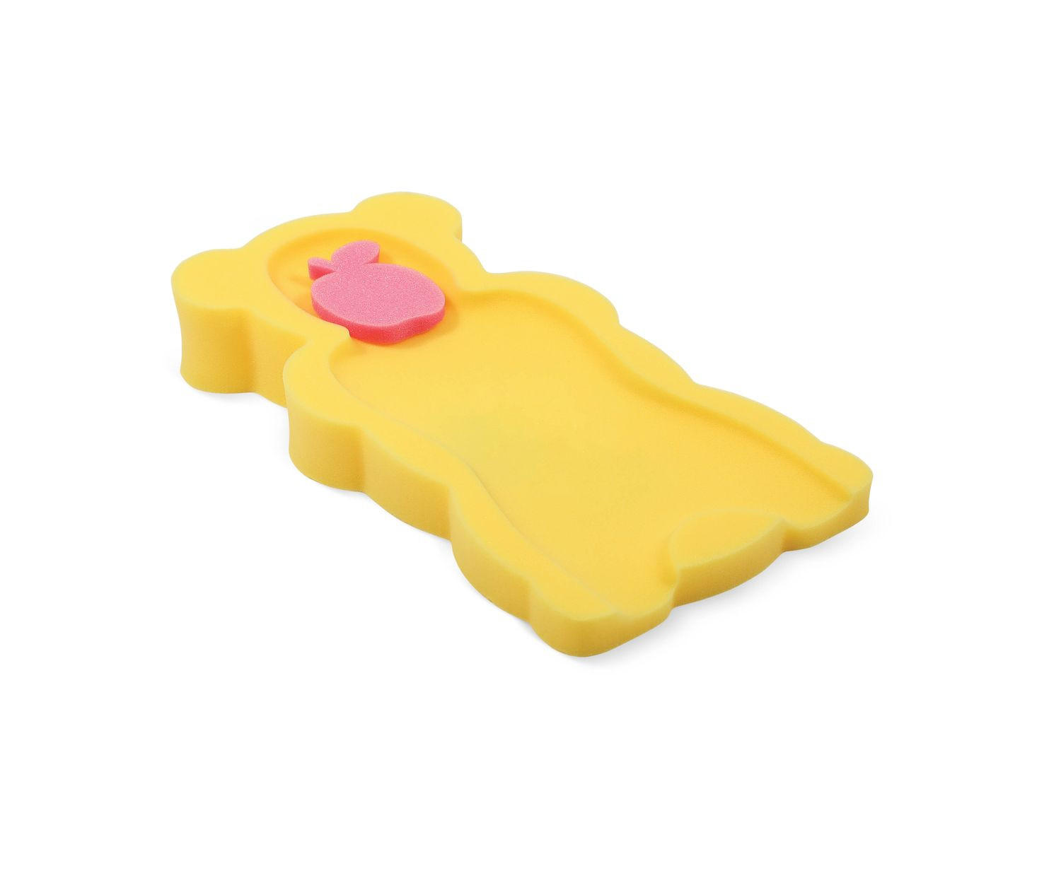 BABYBADEWANNENEINLAGE Maxi gelb PU-Schaumstoff, anatomisch geformt, erhöhter Rand, Rutschschutz - Gelb, Kunststoff (27.5/50.5cm) - Lorelli