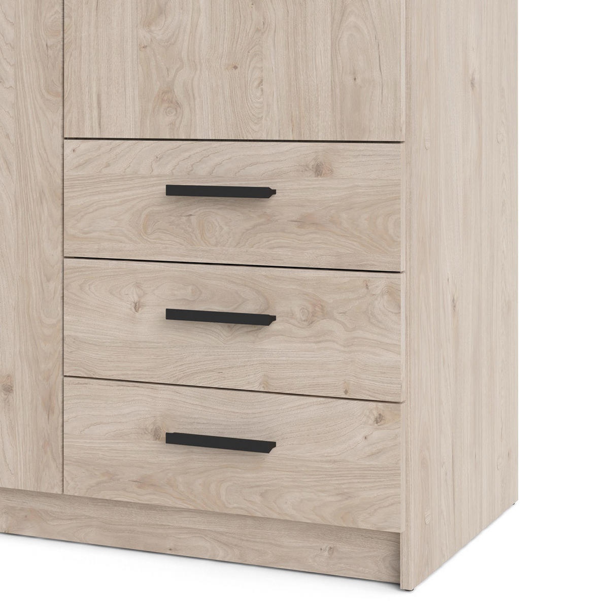 KLEIDERSCHRANK Hickory-Dekor - Braun, Holzwerkstoff (99/201/50cm) - ebuy24